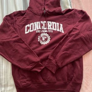 Concordia University Varsity Burgundy Hoodie
